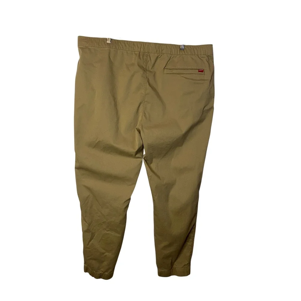 Levis XX Chino Jogger Pants Mens 42x28 Khaki Tan Cotton Stretch Tapered S110728